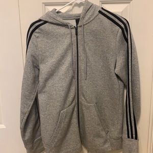 Adidas grey hoodie jacket